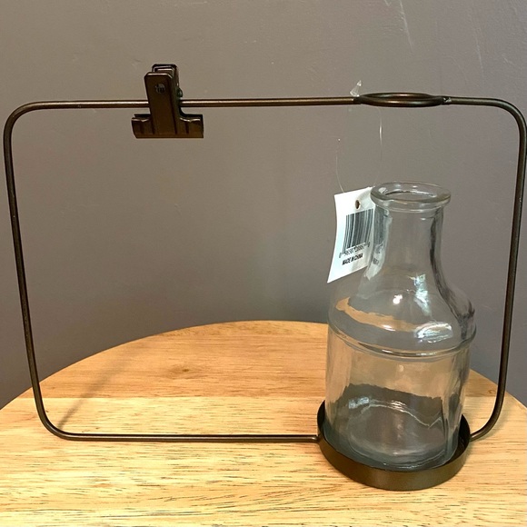 New Photo Clip Frame Stand with Glass Vase - Picture 3 of 11